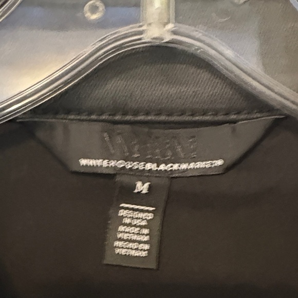 WHBM Black Embroidered Womens coated denim Jacket - Picture 2 of 12